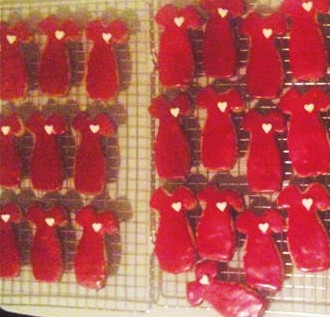 Red Dress Cookies